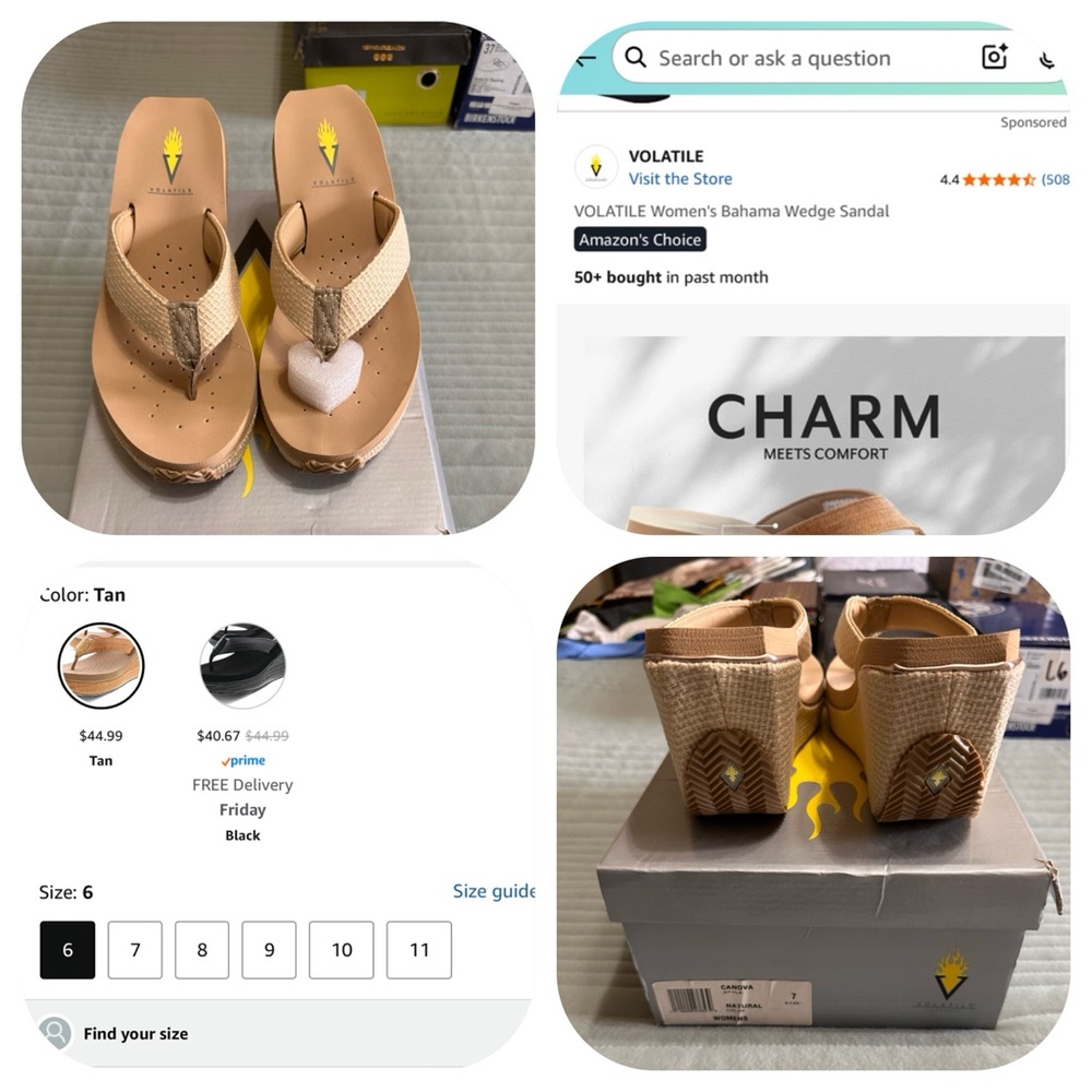 Volatile Beige Wedge Sandals with Heart Charm